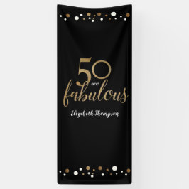 "Goldene Eleganz: 50 & fabelhafte Personalisierte Banner