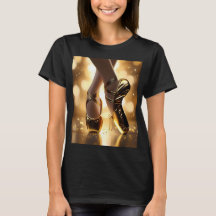 Goldene Eleganz: Ballerina Schuhe auf Gold Bokeh