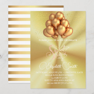 Goldene Eleganz, Einladung von 16 . Geburtstag