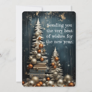 Goldene Eleganz Feiertagskarte