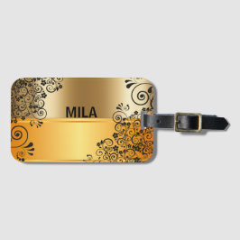 Goldene Eleganz Gepäckanhänger