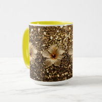 Goldene Eleganz: Goldener Hibiskus-Shimmer