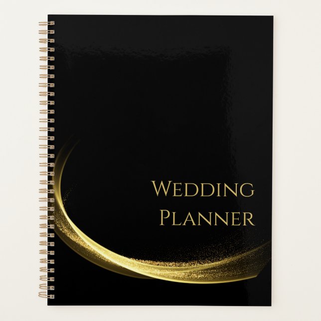 Goldene Eleganz - Hochzeitsplaner Planer (Vorderseite)