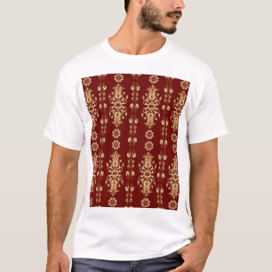 Goldene Eleganz: Klassisches orientalisches Muster T-Shirt