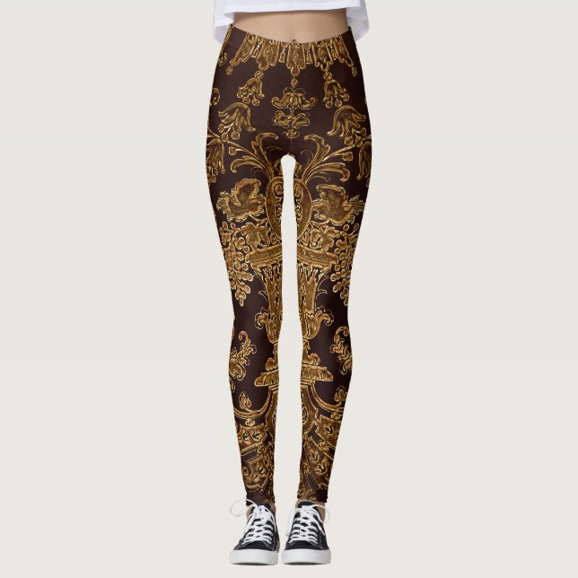 Goldene Eleganz Leggings (Vorderseite)
