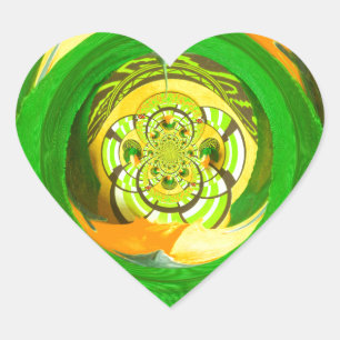 Goldene Eleganz: Schöne Afrikanische Gelbe Rose Herz-Aufkleber