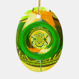 Goldene Eleganz: Schöne Afrikanische Gelbe Rose Keramikornament