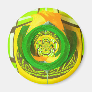 Goldene Eleganz: Schöne Afrikanische Gelbe Rose Magnet