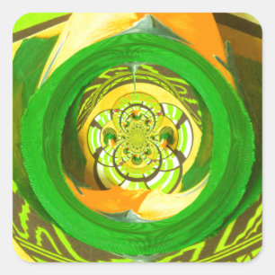 Goldene Eleganz: Schöne Afrikanische Gelbe Rose Quadratischer Aufkleber