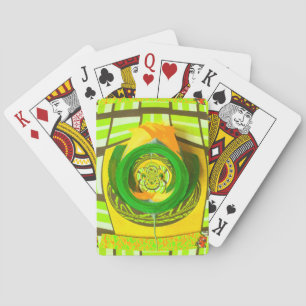 Goldene Eleganz: Schöne Afrikanische Gelbe Rose Spielkarten