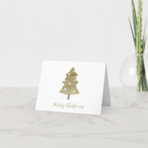 Goldene Eleganz Selig Weihnachtsbaum Feiertagskarte