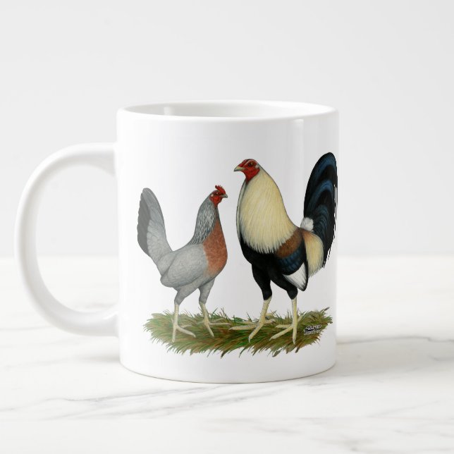 Goldene Enckwing Chickens Jumbo-Tasse (Links)