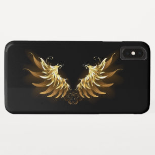 Goldene Engelsflügel auf schwarzem Hintergrund Case-Mate iPhone Hülle