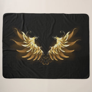 Goldene Engelsflügel auf schwarzem Hintergrund Sherpadecke