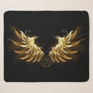 Goldene Engelsflügel auf schwarzem Hintergrund Sherpadecke