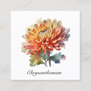 Goldene Ernte Chrysantheme, individuell Quadratische Visitenkarte