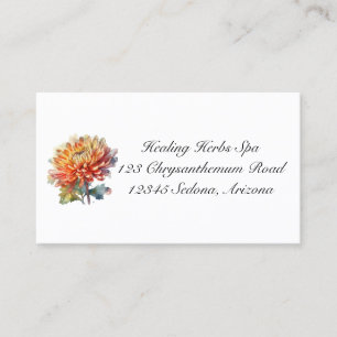 Goldene Ernte Chrysantheme, individuell Visitenkarte