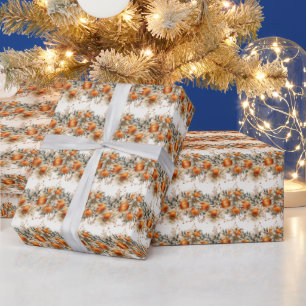 Goldene Ernte: Orange & Gold Geschenkpapier