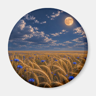 Goldene Erntemond Magnet