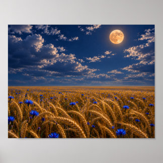 Goldene Erntemond Poster