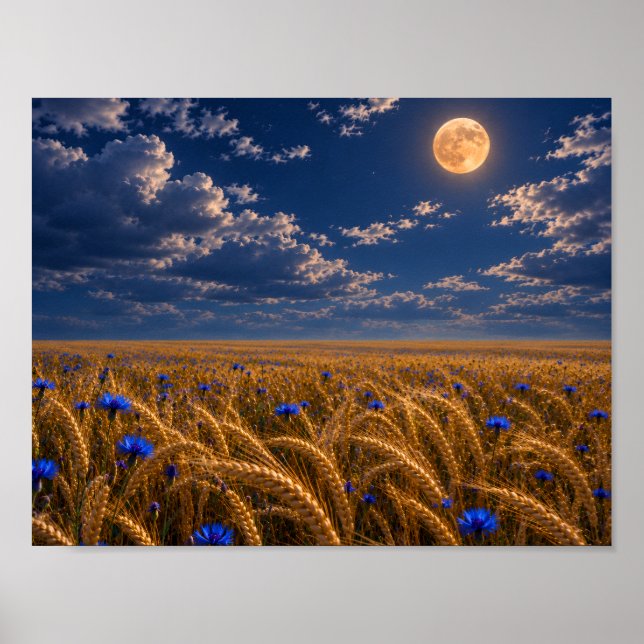 Goldene Erntemond Poster (Vorne)
