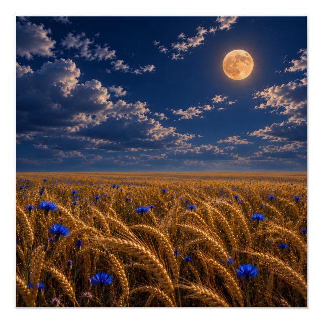 Goldene Erntemond Poster (Vorderseite)