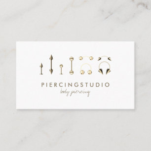 Goldene essentielle Schmuck-Körper-Piercing Visitenkarte