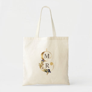 Goldene Et-Zeichen-Doppelmonogramm-Hochzeitsgesche Tragetasche