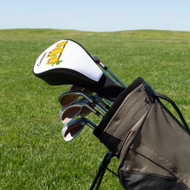Goldene Eulen Design Personalisiert Golf Headcover (In SItu)