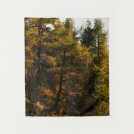 Goldene europäische Lärche in Herbstfarben Wandteppich