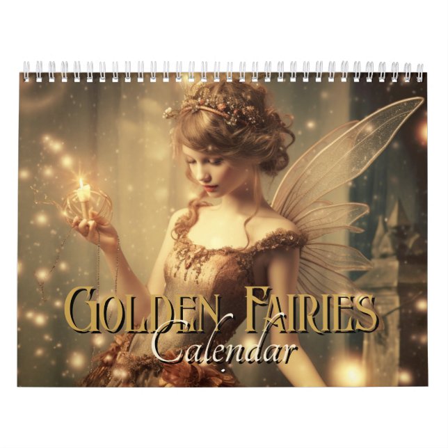 Goldene Fantasy-Fee Frauen 2024 Kalender (Titelbild)