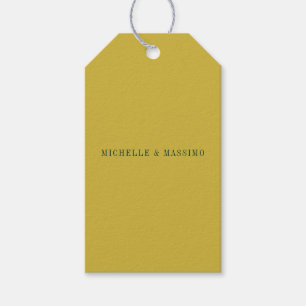 Goldene Farb-Minimalist Plain Modern Geschenkanhänger