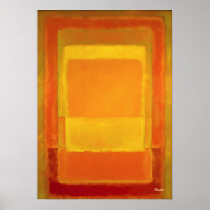 Goldene Farbige Feld Abstrakt Moderne Kunst Poster