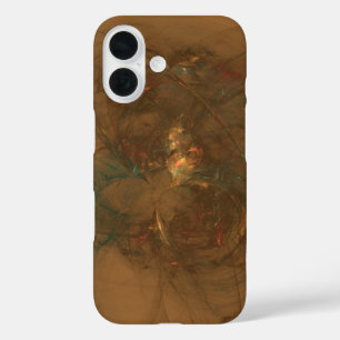 goldene Fasern abstrakte Kunst iPhone 16 Hülle