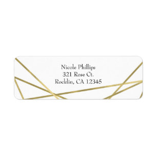 Goldene Faux-Folie Moderne Geometrische Glam-Einla