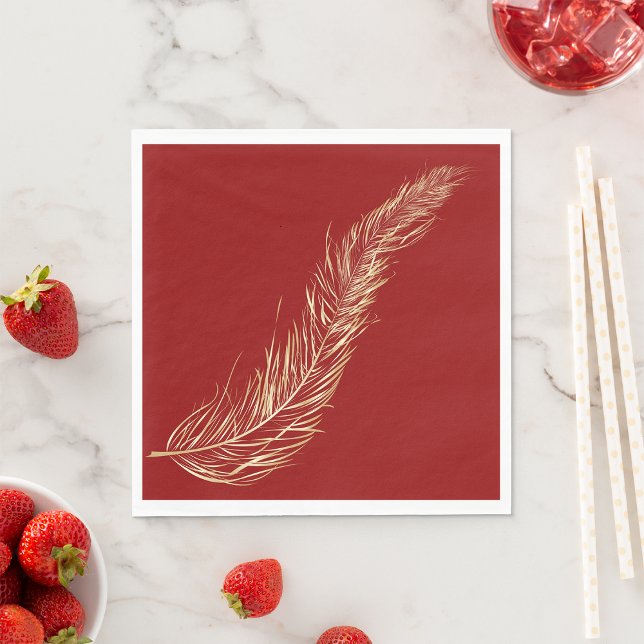 Goldene Feder Serviette (Von Creator hochgeladen)