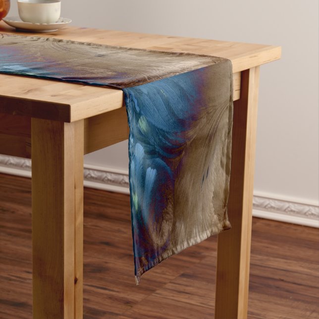 Goldene Federn Kurzer Tischläufer (Beispiel)