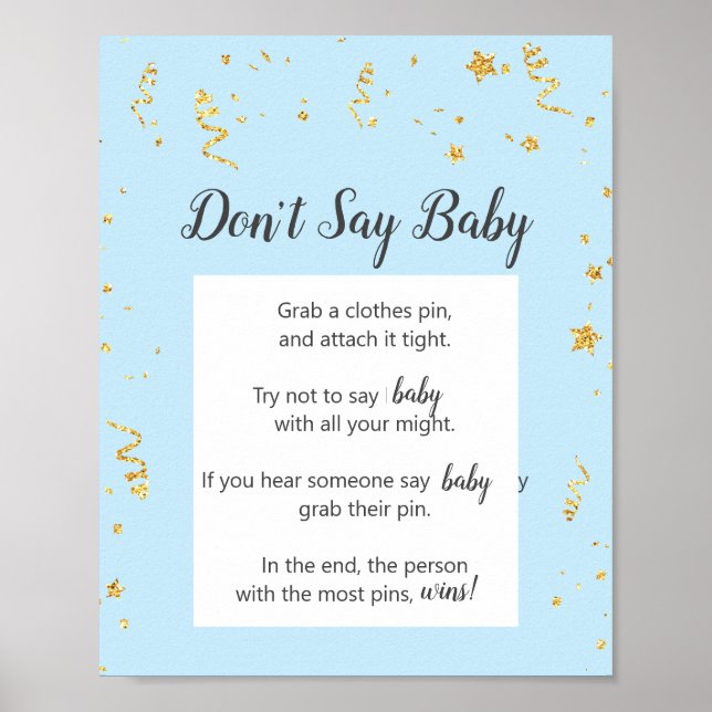 Goldene Feier auf Blue Don't Say Baby Game Poster (Vorne)