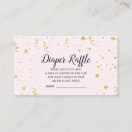 Goldene Feier auf der rosa Windeln Raffel Begleitkarte