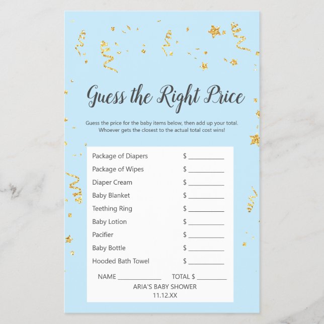 Goldene Feier mit Blue Ratings Der richtige Preis Flyer (Vorne)