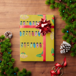 Goldene Feiertage und Neujahr Geschenkpapier