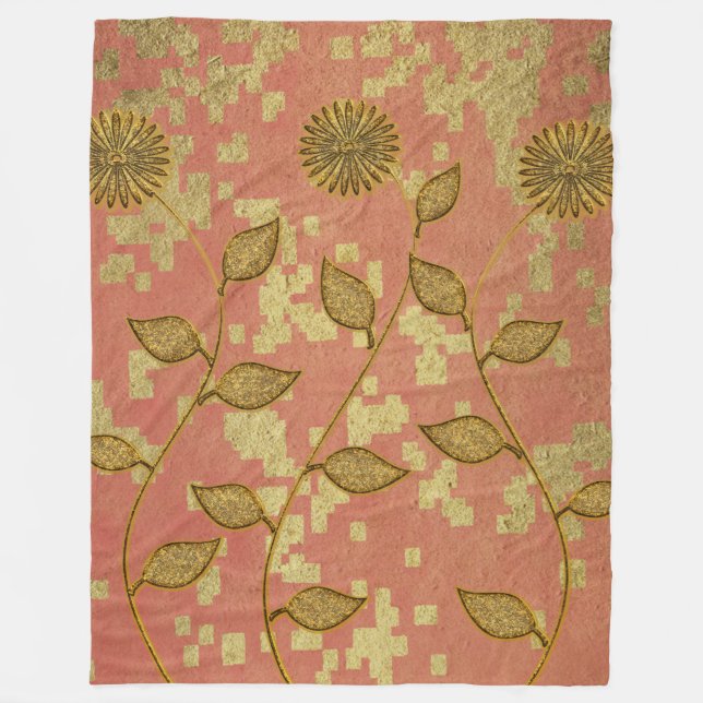 Goldene Feiertagssaison Fleecedecke (Vorderseite)