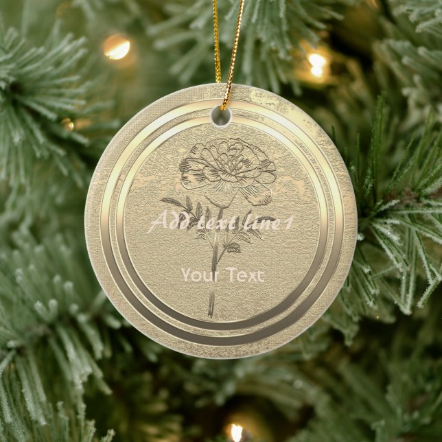 Goldene Feiertagssaison Keramik Ornament (Baum)
