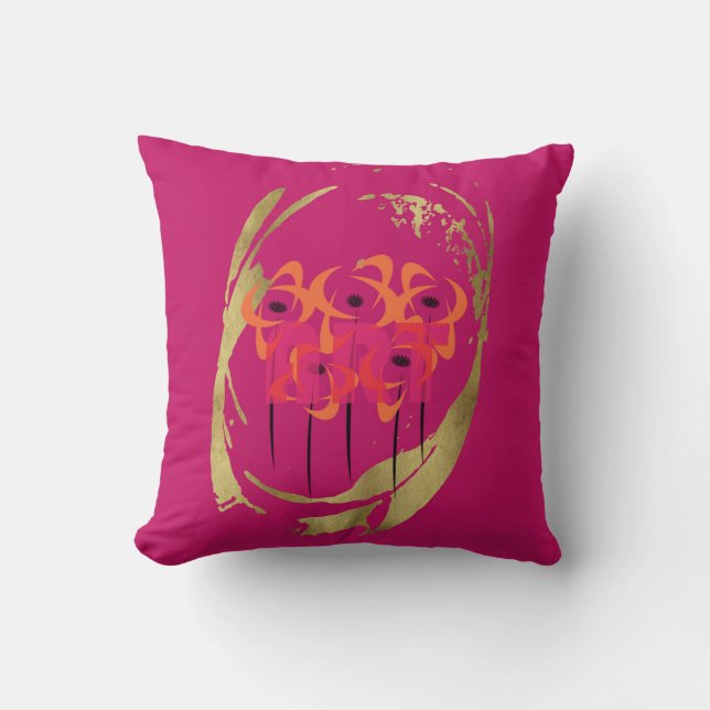 Goldene Feiertagssaison Kissen (Vorderseite)