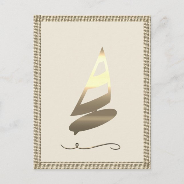 Goldene Feiertagssaison Postkarte (Vorderseite)