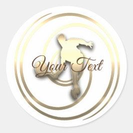 Goldene Feiertagssaison Runder Aufkleber