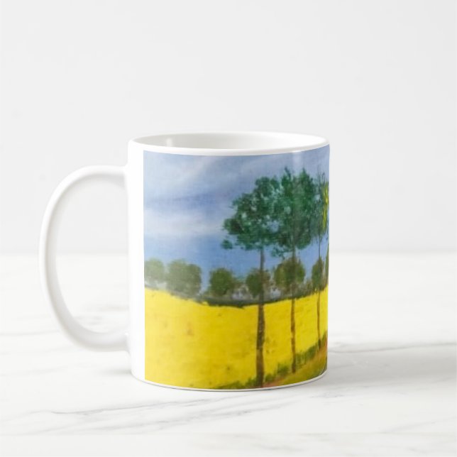 Goldene Felder und Weg Kaffeetasse (Links)