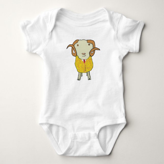 Goldene Fleece Baby Strampler (Vorderseite)