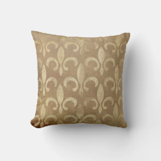 Goldene Fleur de Lis Kissen