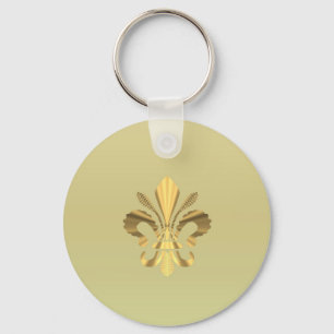 Goldene Fleur de Lys Schlüsselanhänger